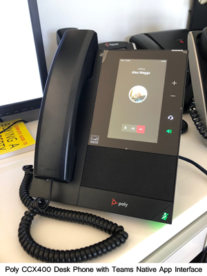 Poly CCX400 Desk phone with Native Teams Interface